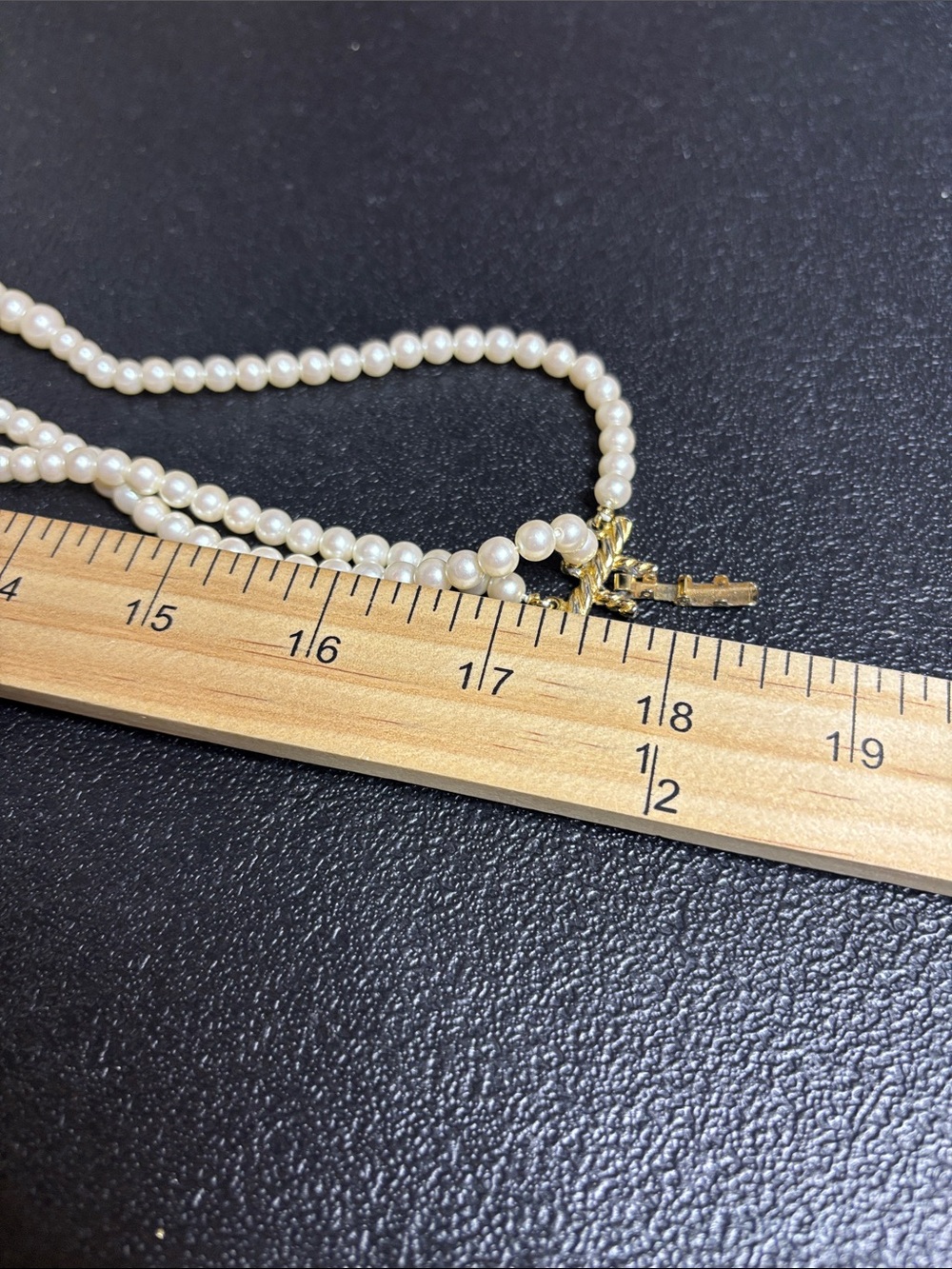 Elegant Triple-Strand Faux Pearl Statement Necklace - Cream Pearls Jewelry - Picture 7 of 7